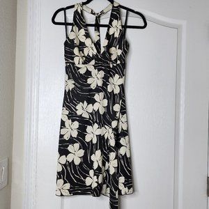 Halter neck floral sun dress